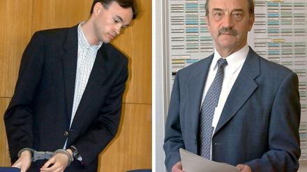 Magnus Gäfgen (li.) und Wolfgang Daschner. Der Polizei-Vizepräsident ließ Entführer Gäfgen Folter androhen und wurde dafür verurteilt. 