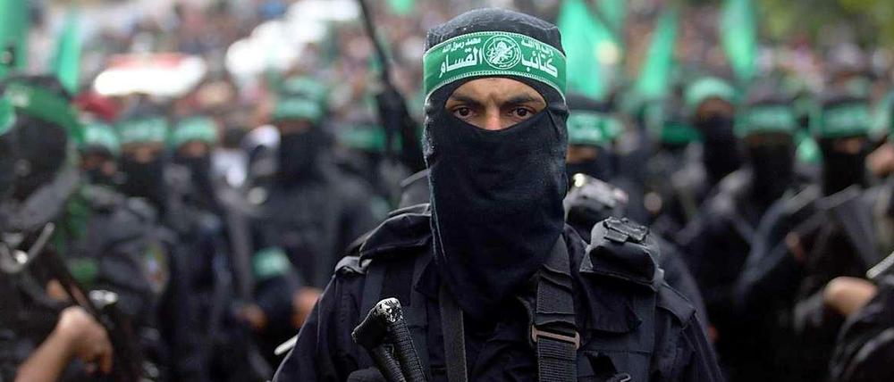 Alle ganz harmlos? Mitglieder des bewaffneten Arms der Hamas im Gazastreifen.
