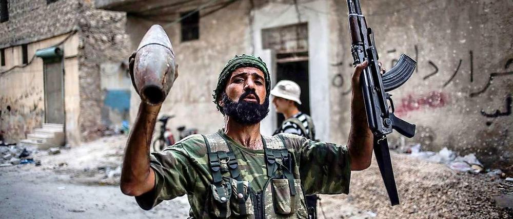 Kämpfer der syrischen Rebellen in Aleppo.