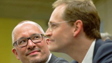 Konkurrieren um den Posten des Berliner SPD-Chefs: Jan Stöß und Amtsinhaber Michael Müller