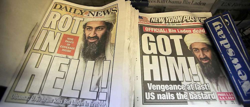 Schlagzeilen nach dem Tod Osama bin Ladens.