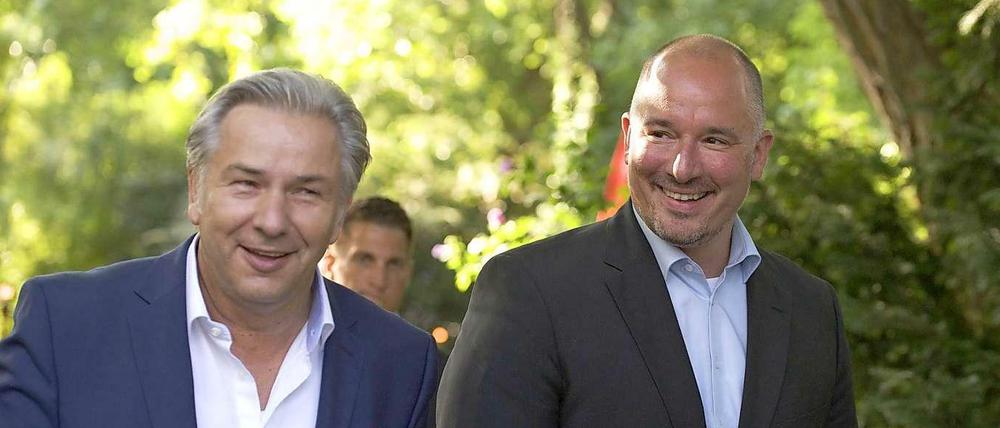 Klaus Wowereit und Jan Stöß (beide SPD).