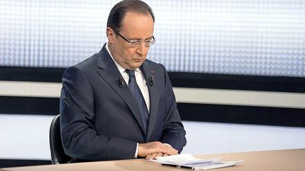 Frankreichs Präsident Francois Hollande vor dem Fernsehinterview am vergangenen Donnerstag.