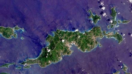 Auch die British Virgin Islands (hier ein Satellitenbild) gelten als Steuerparadies.