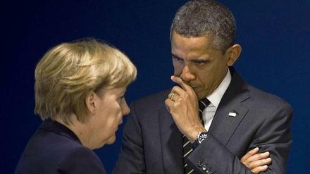 Wenn die Beziehung kriselt: Bundeskanzlerin Angela Merkel und Präsident Barack Obama.