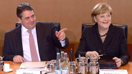 Vizekanzler Sigmar Gabriel und Kanzlerin Angela Merkel