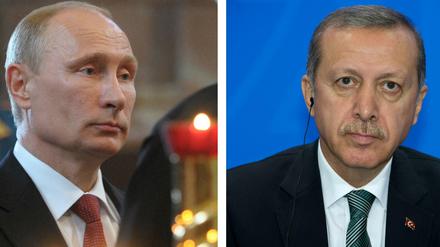 Russland Präsident Putin und der türkische Premier Erdogan
