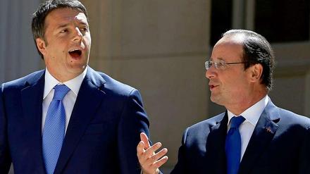 Frankreichs Präsident Francois Hollande (rechts) und Italiens Premierminister Matteo Renzi wollen in der Krise neue Schulden machen. Ein richtiger Schritt, findet unser Autor.