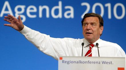 Er hat die Agenda 2010 durchgesetzt: Kanzler Gerhard Schröder im Jahr 2003. 