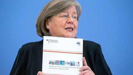 Die Bundesbeauftragte für Datenschutz und Informationsfreiheit, Andrea Voßhoff, bei Vorstellung ihres neuen Tätigkeitsberichts