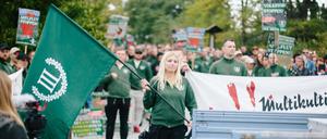 Aufmarsch der Neonazi-Kleinpartei "Der III. Weg" am 1. September in Plauen.