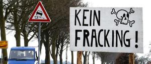 Protest gegen Fracking in Niedersachsen (Archivbild von 2015) 
