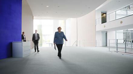Angela Merkel im Kanzleramt. 