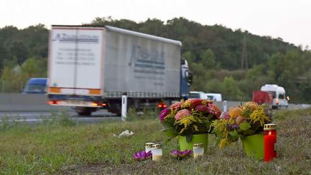 Die A4 bei Wien - hier wurde am Donnerstag der verlassene Lkw mit 71 toten Flüchtlingen entdeckt