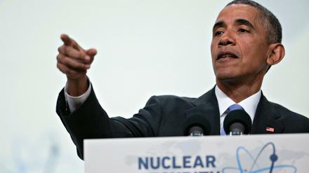 US-Präsident Barack Obama bei der Pressekonferenz am Freitagabend nach dem Nukleargipfel in Washington.