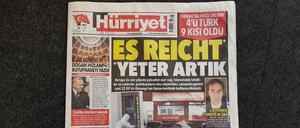 Die Ausgabe der der türkischen Zeitung „Hürriyet“. 