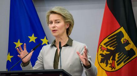 Bundesverteidigungsministerin Ursula von der Leyen (CDU) auf dem Festakt zum 25-jährigen Jubiläum der Bundesakademie für Sicherheitspolitik.