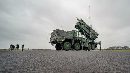 Ein gefechtsbereites Flugabwehrraketensystem vom Typ „Patriot“ der Bundeswehr 