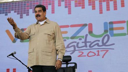 Venezuelas Präsident Maduro bei einer Veranstaltung in Caracas.