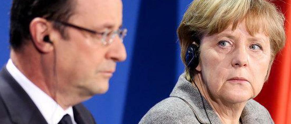 Frankreichs Präsident François Hollande und Bundeskanzlerin Angela Merkel.