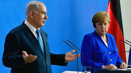 Israels Premier Benjamin Netanjahu und Kanzlerin Angela Merkel - in Sachen Iran sind sie sich nicht einig.