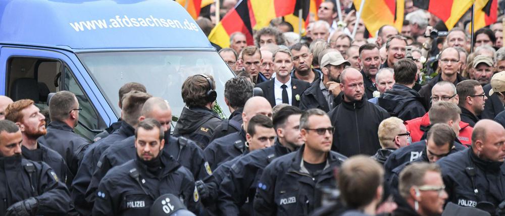 Die Gewalttat in Chemnitz hatte eine Reihe ausländerfeindlicher Demonstrationen ausgelöst.