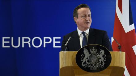 Premierminister David Cameron bei der Pressekonferenz nach den Verhandlungen.