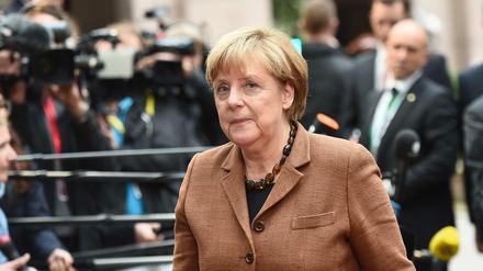 Angela Merkel bei der Ankunft beim EU-Gipfel in Brüssel.