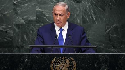45 Sekunden bitteren Schweigens: Israels Premier Benjamin Netanjahu vor den US. 