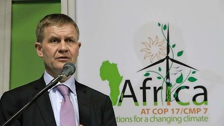 Erik Solheim war Entwicklungs- und Umweltminister in Norwegen. Er soll künftig das UN-Umweltprogramm Unep führen. Das Foto entstand 2011 beim Klimagipfel in Durban. 