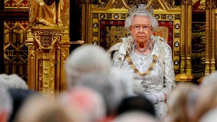 Königin Elizabeth II. während der Eröffnung des Parlaments.