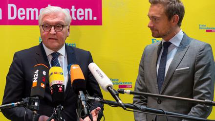 Bundespräsident Frank-Walter Steinmeier erhält Rückendeckung von der FDP um Parteichef Christian Lindner.