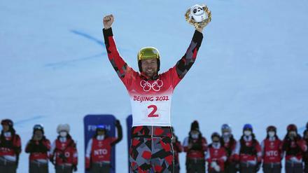 Und einer gewinnt - so wie Benjamin Karl aus Österreich im Parallel-Riesenslalom des Snowboard-Wettbewerbs.