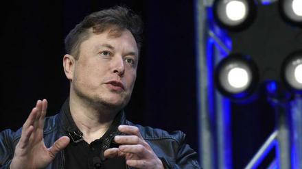 Elon Musk, Vorstandsvorsitzende von Tesla und SpaceX, spricht auf der Satellite Conference and Exhibition in Washington.