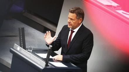 Bundeswirtschaftsminister Robert Habeck während der 51. Sitzung im Bundestag am 8. September 2022.
