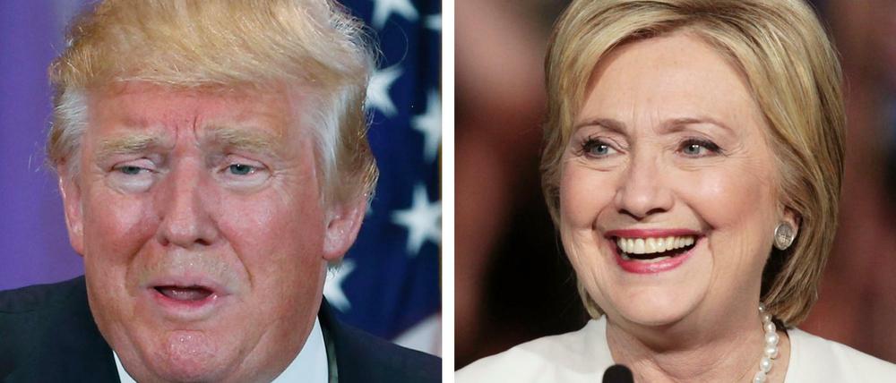 Am "Super Tuesday" der US-Vorwahlen schafften Hillary Clinton (rechts) und Donald Trump wichtige Siege. 