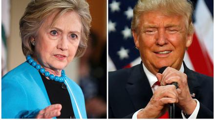 Das Rennen ums Weiße Haus wird enger: Die Präsidentschaftskandidaten Hillary Clinton und Donald Trump.