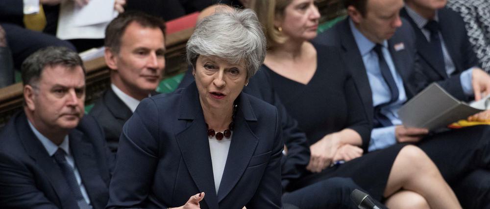 Schwerer Stand: Theresa May im Unterhaus 