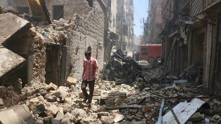 Erneut haben Luftschläge Teile von Aleppo verwüstet.