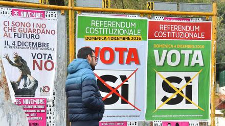 "Ja" oder "Nein" zur Verfassungsreform: Die Italiener müssen sich entscheiden.
