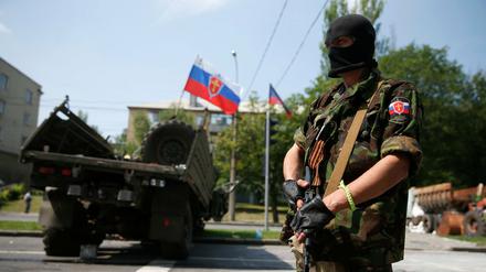 Pro-russische Separatisten Ende Mai in der umkämpften ukrainischen Oblast Donezk.