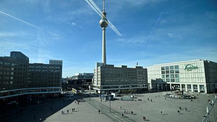 Große Leere. Berlin Alexanderplatz, 16. März 2020