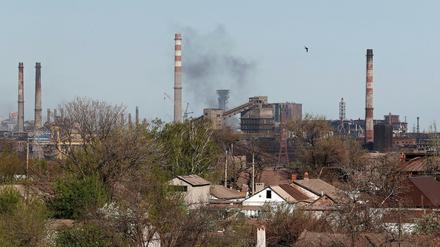 Das Azovstal-Werk in Mariupol (aufgenommen am 28. April)