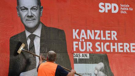Wahlplakat der SPD in Berlin