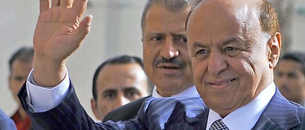 Jemens neuer Präsident Abd Rabbo Mansur Hadi. Seinem zukünftigen Wohnsitz galt der heutige Selbstmordanschlag.