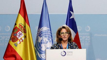 Spaniens Umweltministerin Teresa Ribera bei der Weltklimakonferenz in Madrid. 