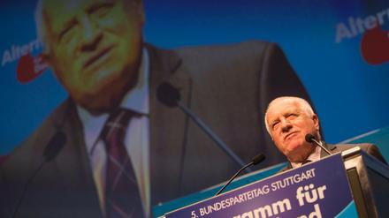 Lob aus Tschechien: Der ehemalige Staatspräsident auf dem AfD-Bundesparteitag in Stuttgart