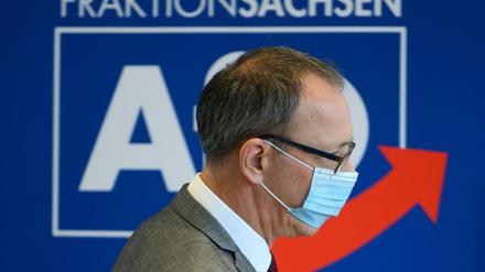 Schwerer Gang. Die AfD in Sachsen, im Bild Parteichef Jörg Urban, hat ein Problem mit dem Verfassungsschutz. Der Nachrichtendienst hat den Landesverband der Partei als Verdachtsfall eingestuft