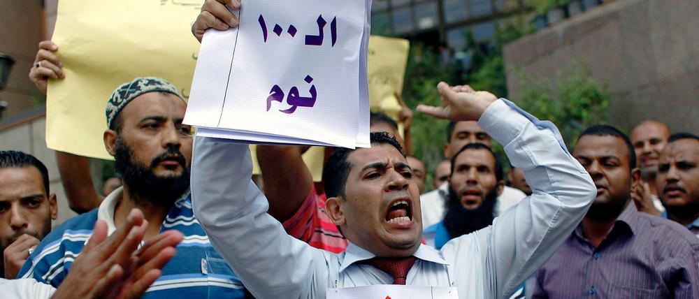 Proteste gegen die islamistische Dominanz in der Verfassungsgebenden Versammlung
