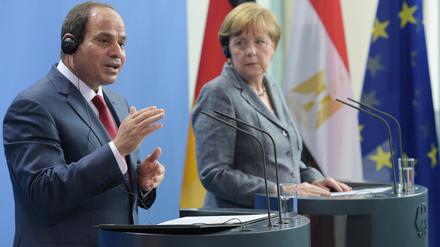 Der ägyptische Präsident Abdel Fattah al-Sisi verteidigt in Berlin die Justiz seines Landes.